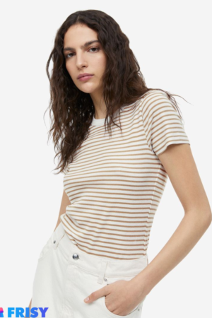 Ribbed modal T-shirt